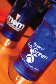 MOM's reducing waste with reusable bottles!